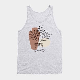 Minimalist Plant Vase - Earth Tones Tank Top